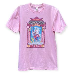 TIMBA SMITS FIRECRACKER ATOMIC PIG RETRO DESIGN CHARITY PINK TEE ADULT SMALL